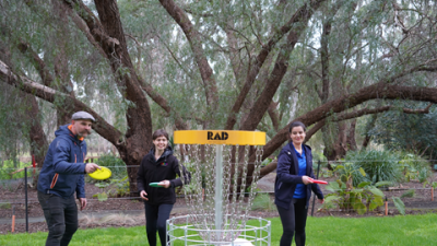 Enjoy a game of Disc Golf at KidsTown